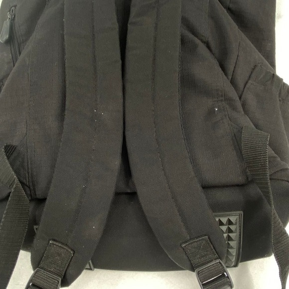 Eddie Bauer Canvas Backpack Cinch Drawstring Top Flap Closure Black - Picture 9 of 12
